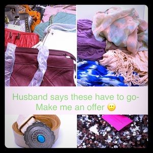 Last Chance! Handbags, shoes, scarves, belts, etc!